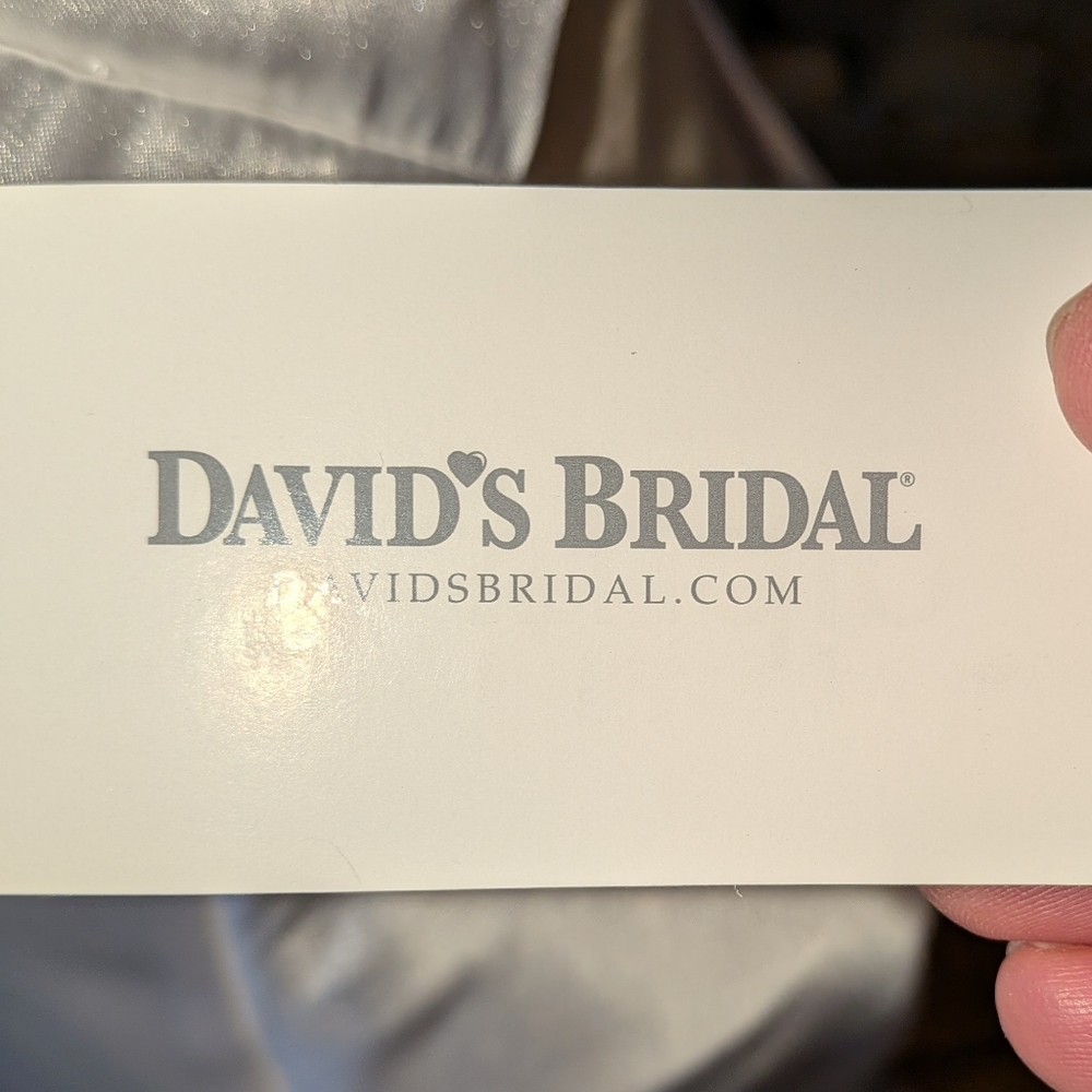 David's Bridal NWT Sexy DB Studio White Full Length Halter Gown Open Back - Picture 13 of 15